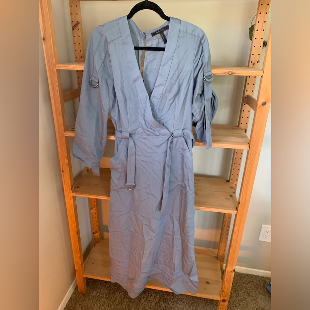Blue Dress, with silver hardware. BCBGMAXAZRIA size medium.